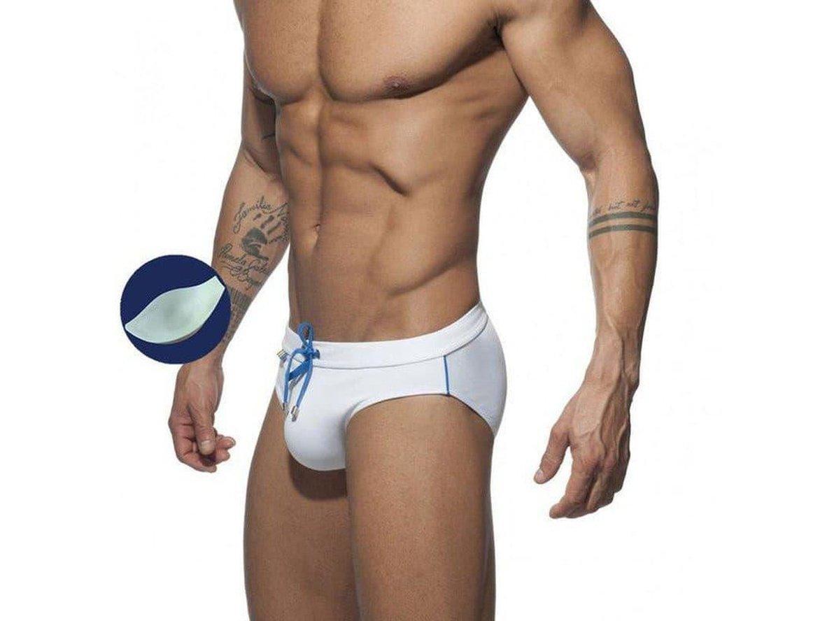 Gay Swim Briefs | DESMIIT Swimwear Rainbow Push Up Pad Swim Briefs