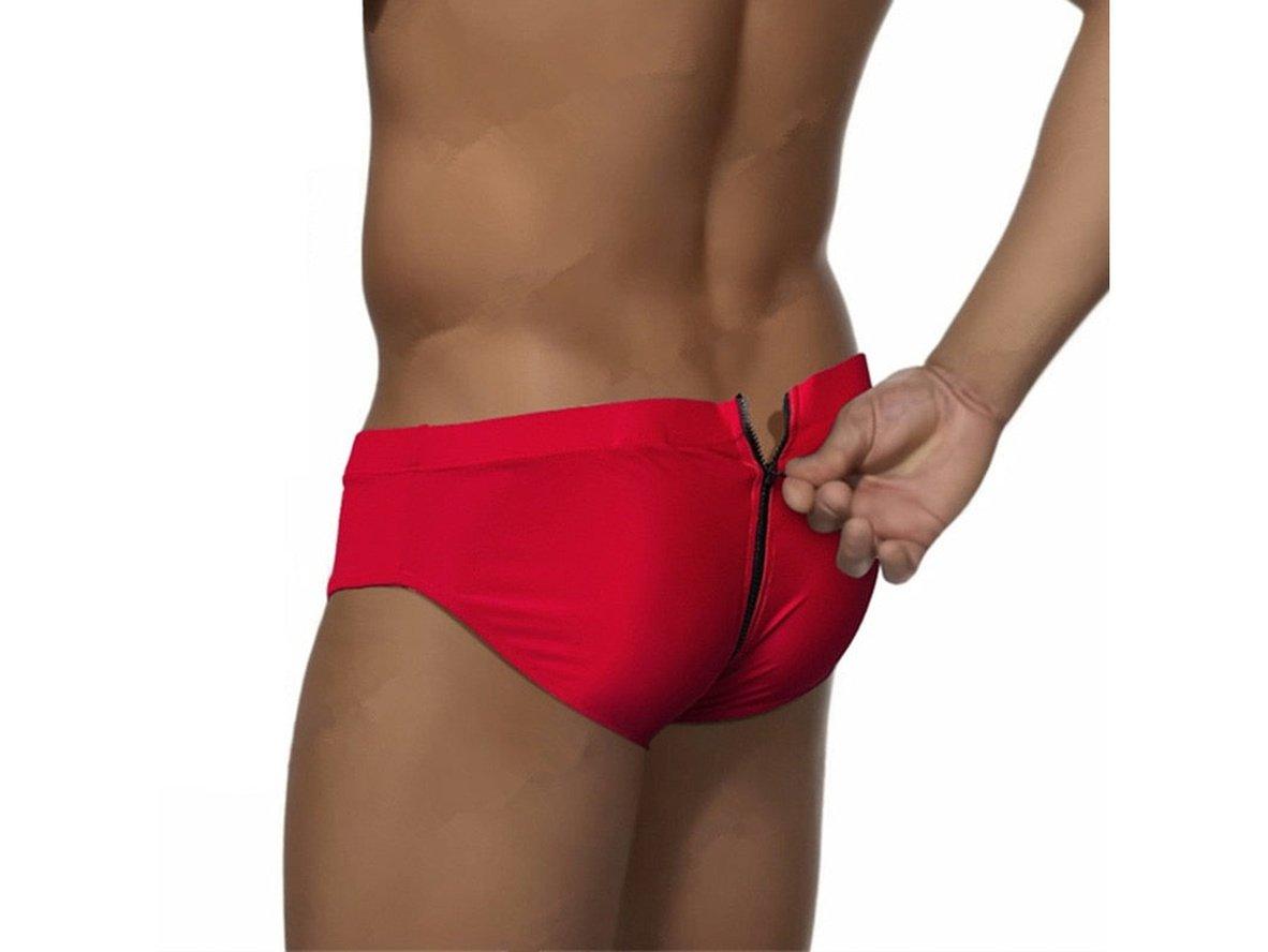 Gay Swim Briefs | DESMIIT Swimwear Zipper Back Swim Briefs