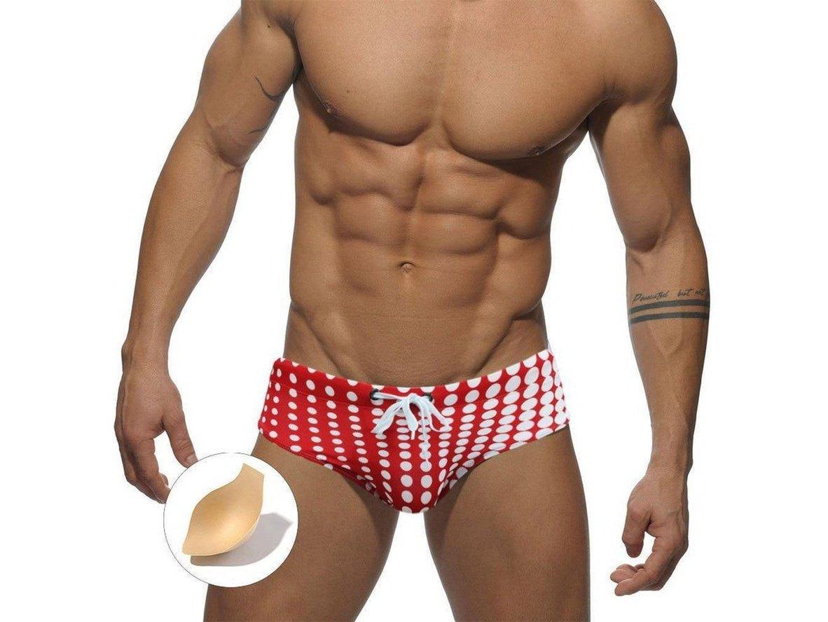 Gay Swim Briefs | UXH Dot Gradient Pushup Pad Swim Briefs