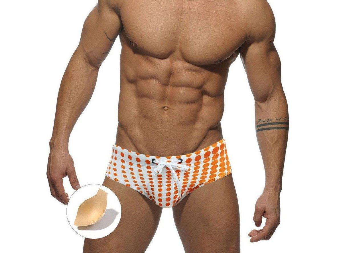 Gay Swim Briefs | UXH Dot Gradient Pushup Pad Swim Briefs