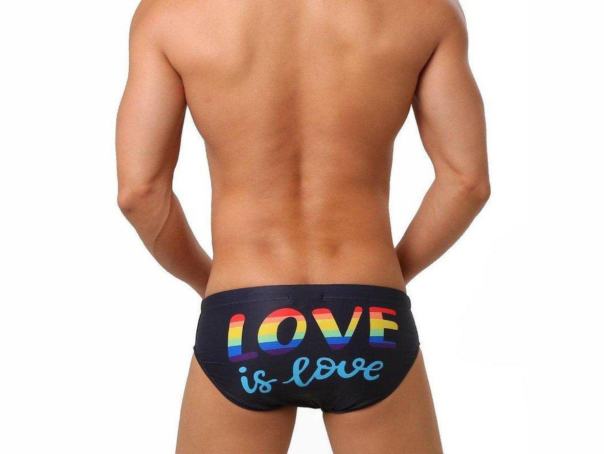 Gay Swim Briefs | UXH LOVE IS LOVE Pride Swim Briefs