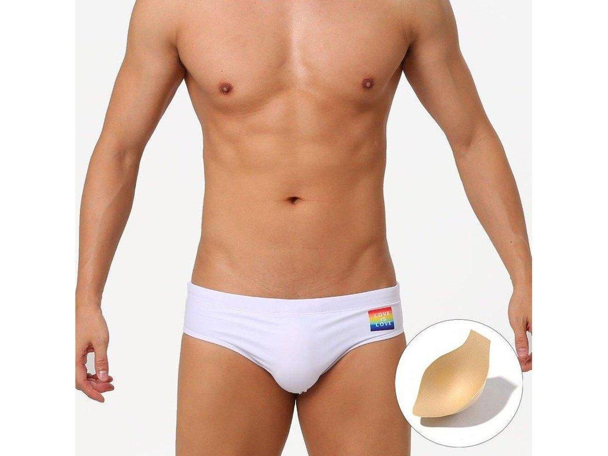 Gay Swim Briefs | UXH LOVE IS LOVE Pride Swim Briefs
