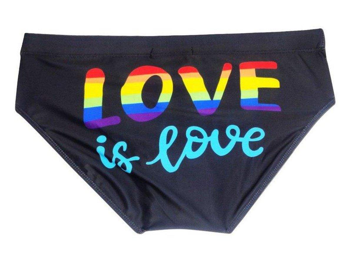 Gay Swim Briefs | UXH LOVE IS LOVE Pride Swim Briefs