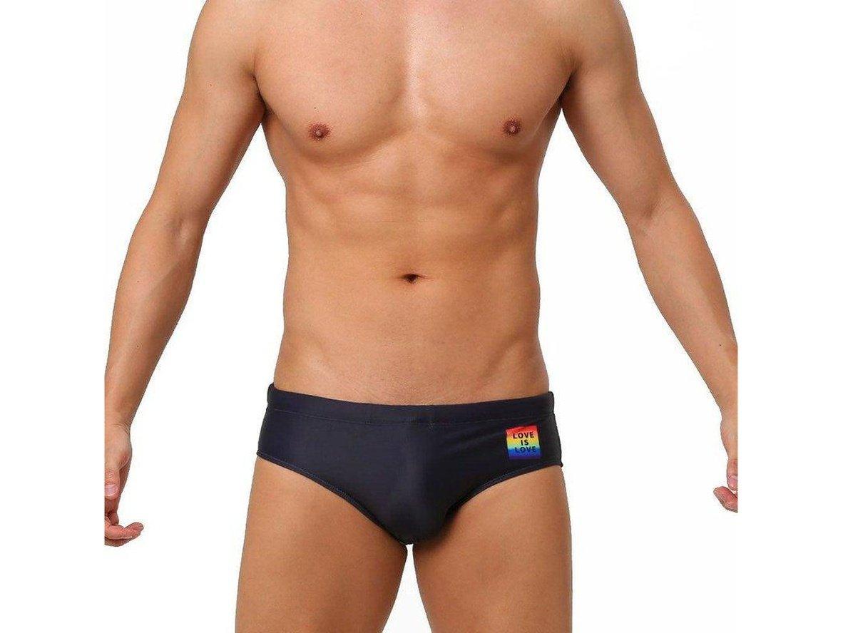 Gay Swim Briefs | UXH LOVE IS LOVE Pride Swim Briefs