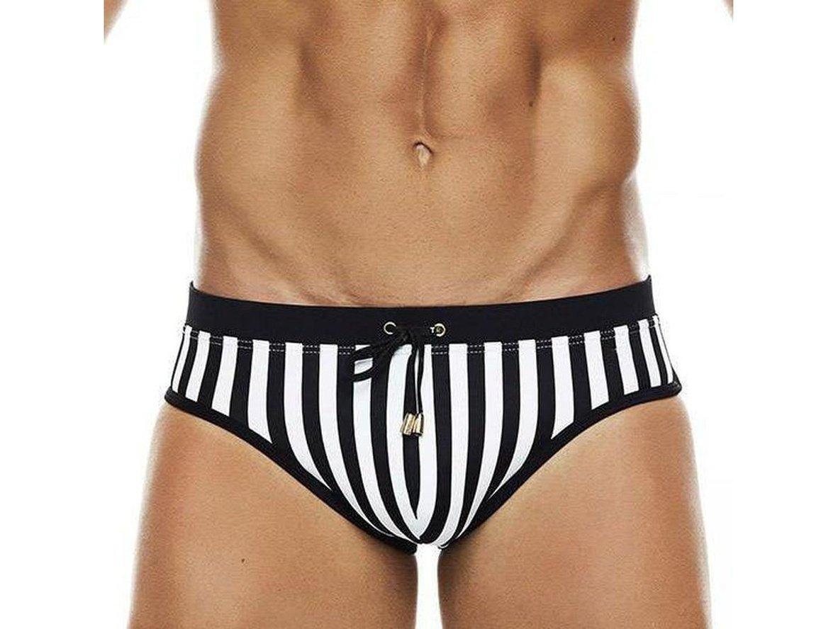 Gay Swim Briefs | UXH Swimwear Stripe Push Up Pad Swim Briefs