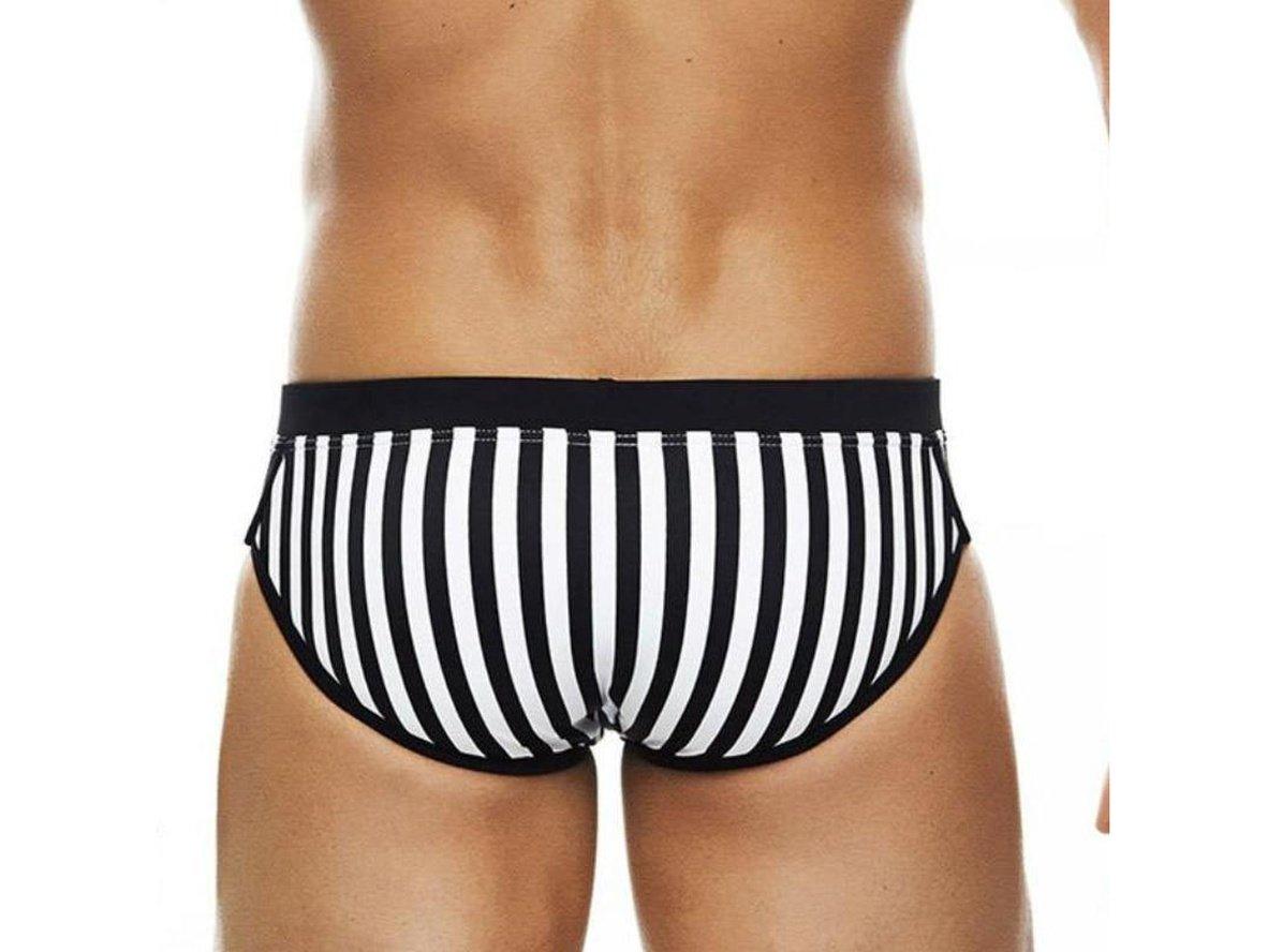 Gay Swim Briefs | UXH Swimwear Stripe Push Up Pad Swim Briefs