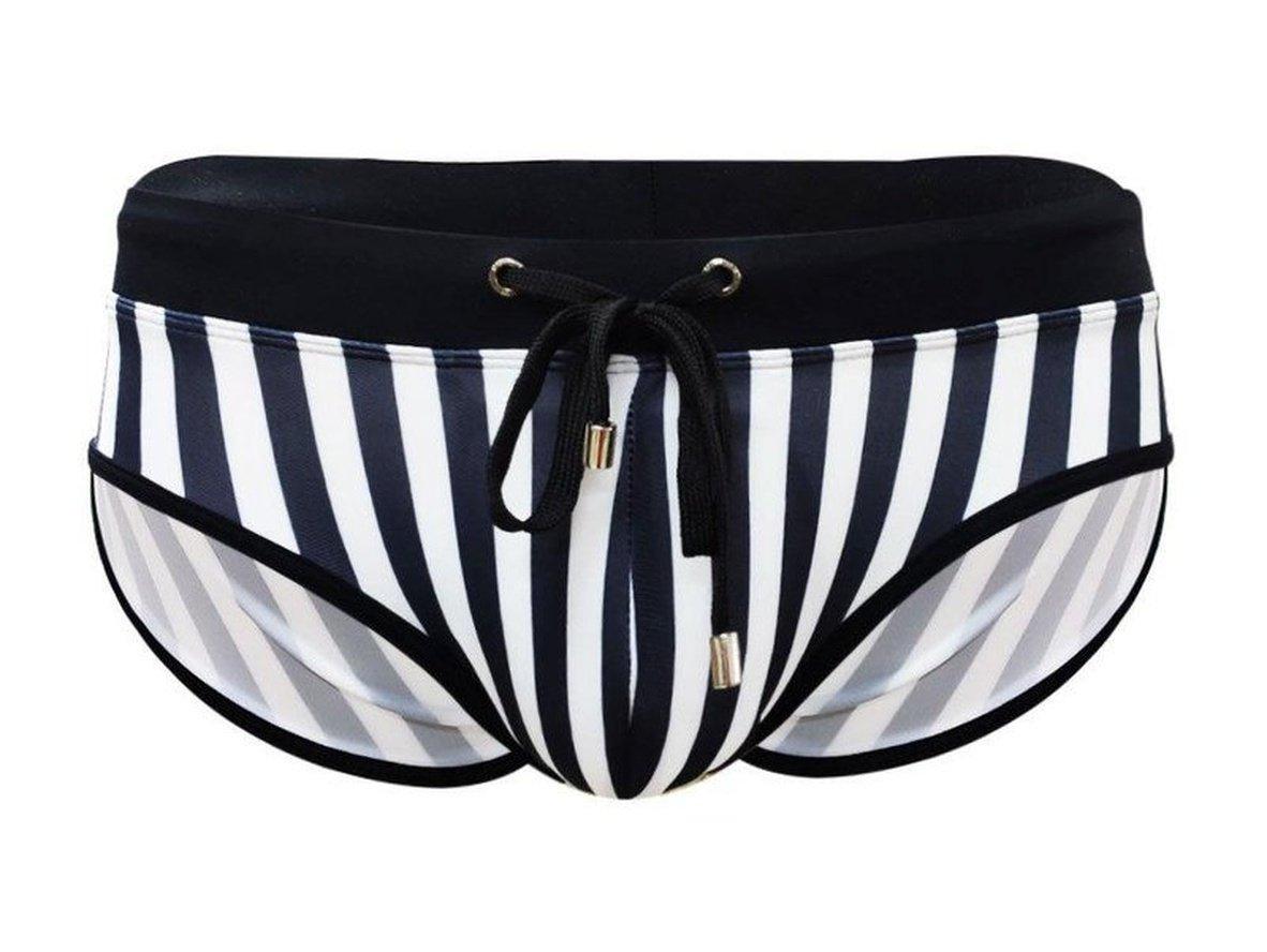 Gay Swim Briefs | UXH Swimwear Stripe Push Up Pad Swim Briefs