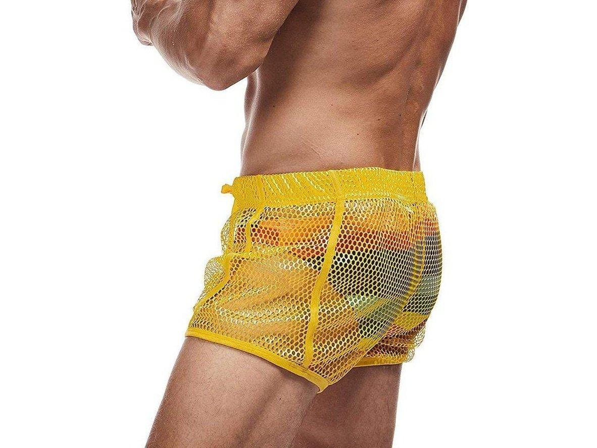 Gay Swim Shorts | AIMPACT Mesh See-Through Beach Shorts