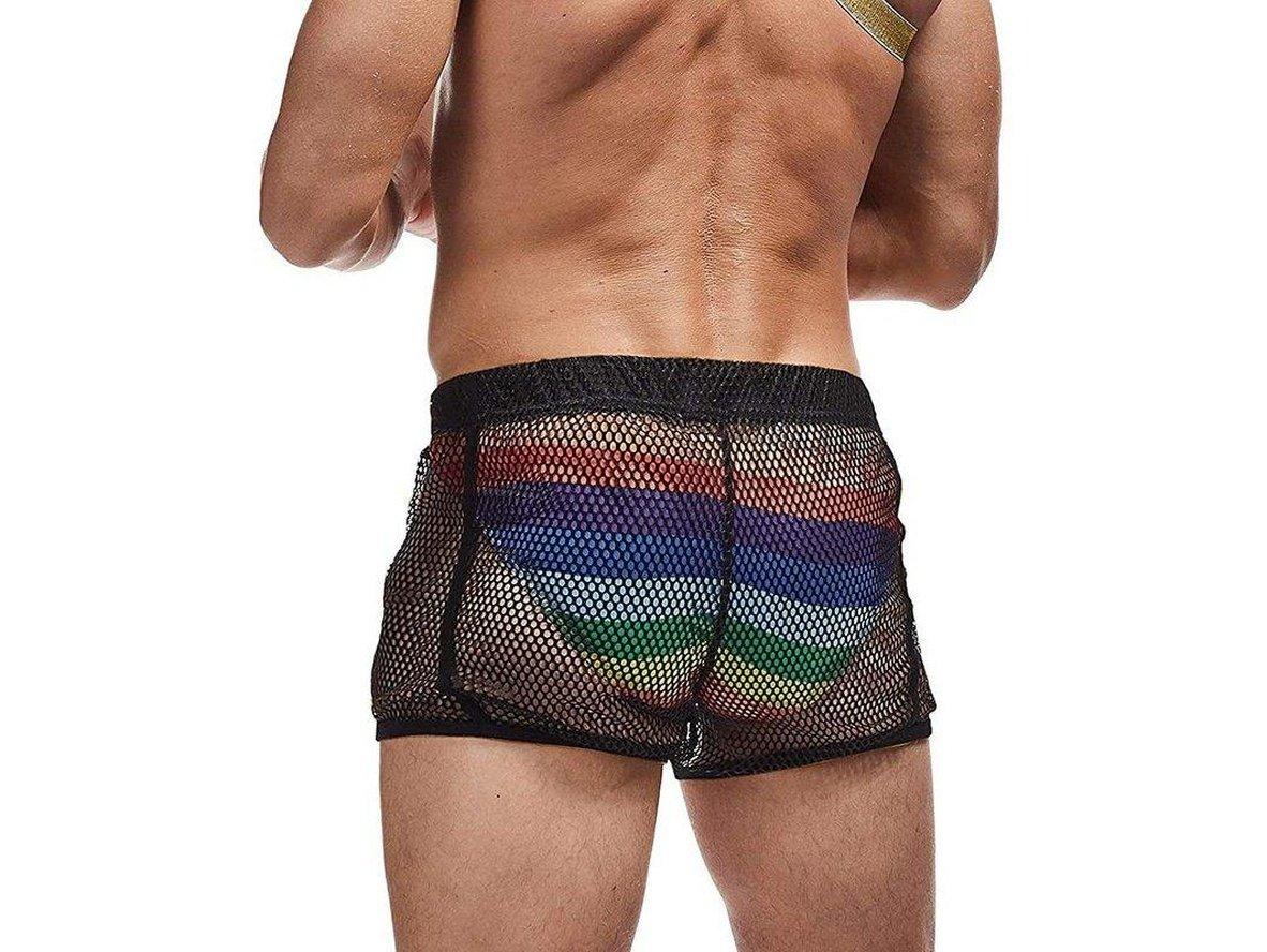 Gay Swim Shorts | AIMPACT Mesh See-Through Beach Shorts