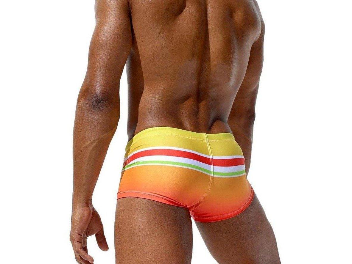 Gay Swim Trunks | SEOBEAN Swimwear Stripe Pushup Pad Swim Trunks