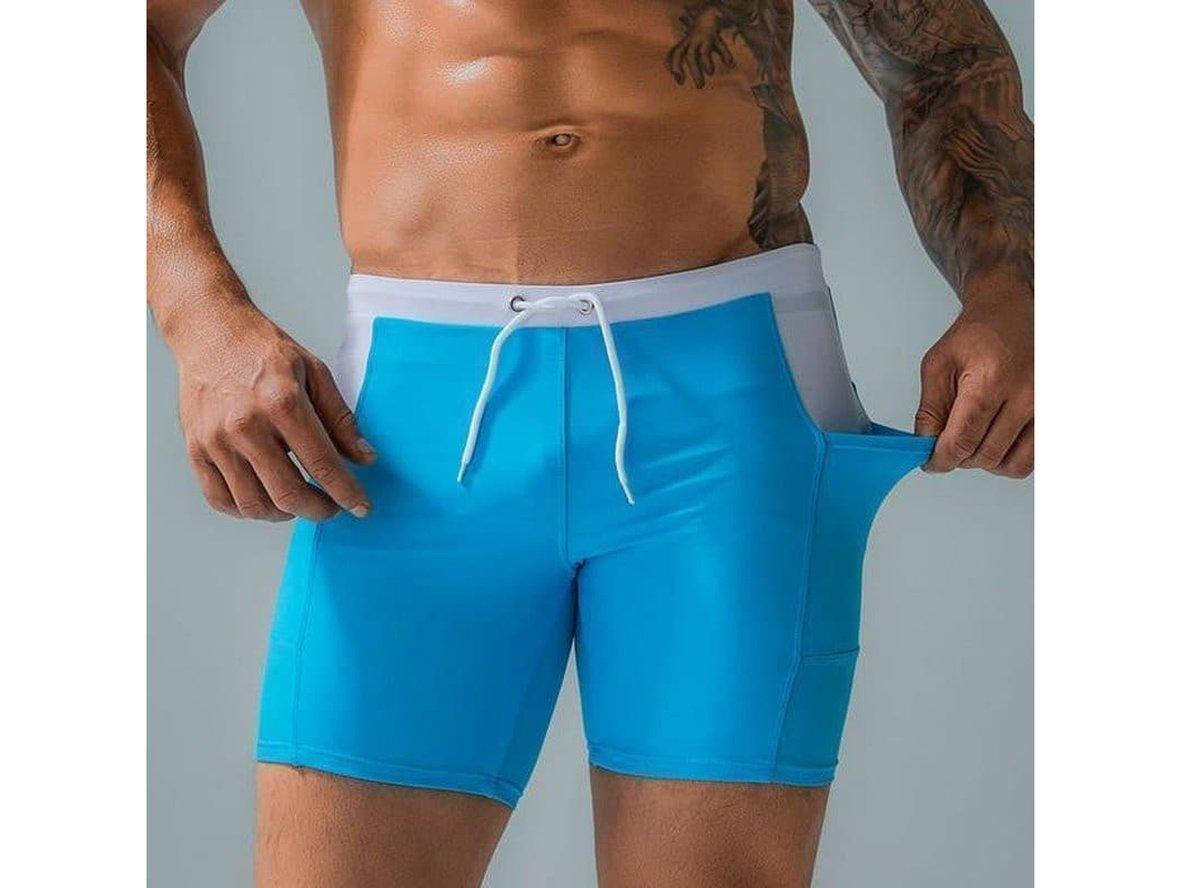 Gay Swim Trunks | UXH Swimwear Tight Stretchy Swim Trunks