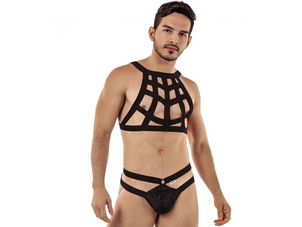 Gay Bodysuits | 2pcs Chest Harness and Underwear Thong Bodysuit