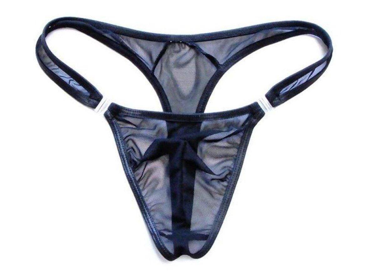 Gay Thongs | BRAVE PERSON Underwear Transparent Snap Easy Access Thongs