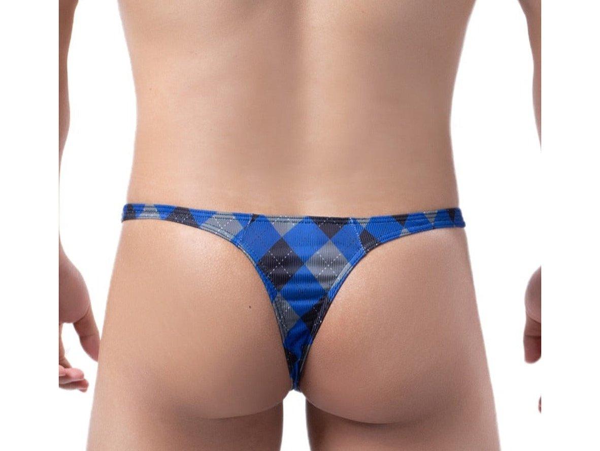 Gay Thongs | Sexy Plaid U Pouch Underwear Thongs
