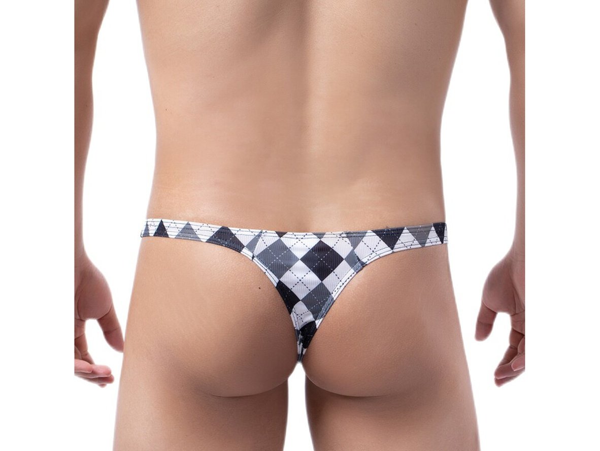 Gay Thongs | Sexy Plaid U Pouch Underwear Thongs