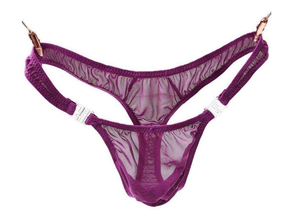 Gay Thongs | Sexy Transparent Snap On Thongs