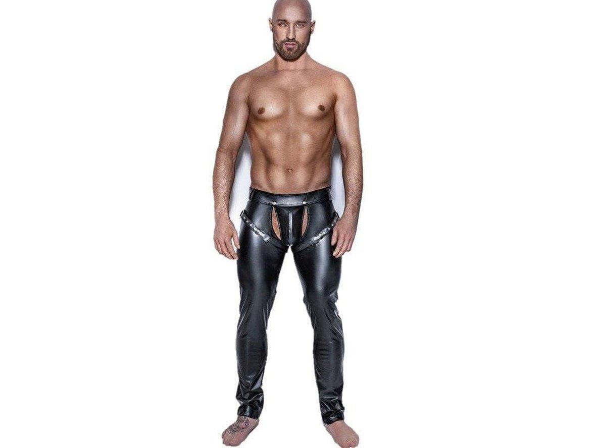 Men Faux PU Leather Pants Clubwear