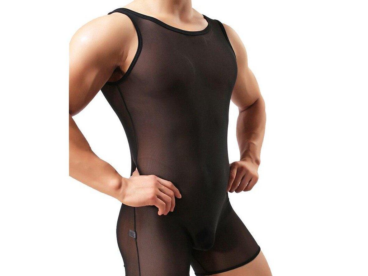 Gay Bodysuits | Ultra-Thin Lingerie Mesh Stretchy Loungewear