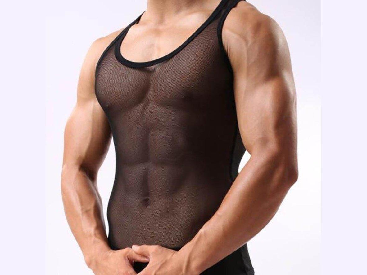 Gay Gym Tops | Sexy Mesh Tank Top