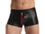 Gay Boxer Briefs | CAVE HERO Red Crotch Zipper Faux Leather Boxers